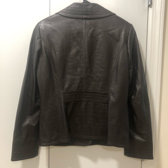 PENDLETON Dark Brown Leather Jacket - Picture 5 of 9